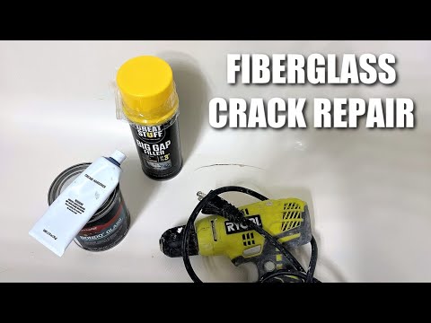 FIBERLGASS CRACK REPAIR | HOW TO REPAIR A CRACK IN A FIBERGLASS BATHTUB USING FOAM & BONDO GLASS