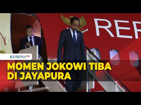 Momen Jokowi Tiba di Jayapura Usai Lawatan ke Papua Nugini