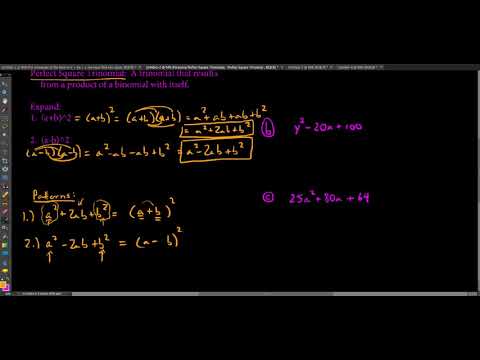 Thumbnail for Factoring Perfect Square Trinomials