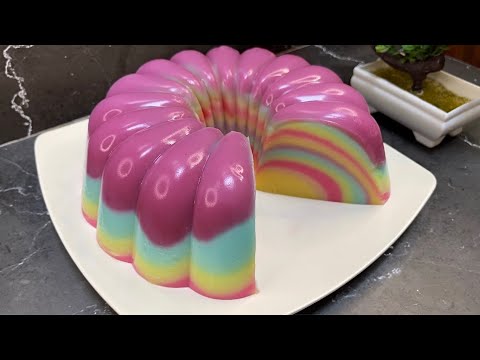 SUAMI SANGAT SUKA DIBUATKAN PUDING INI! ENAK DAN LEMBUT! RESEP PUDING RAINBOW ROTI TAWAR