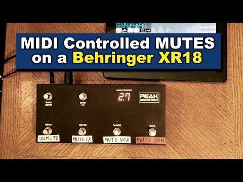 Thumbnail for MIDI Controlled MUTES - Behringer XR18 X18 Digital Mixers