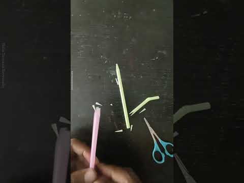 How to make a music instrument with straw || saxophone