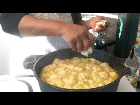 NEW CHICKEN AND DROPPED DUMPLINGS USING  2 INGREDIENT  BISCUIT RECIPE