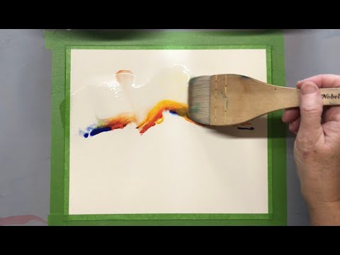 Thumbnail for 728 Warm Colours for this Abstract Watercolour Landscape Painting ~ Art By Susan King