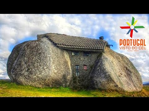 Stone House aerial ???? Casa do Penedo - Flinstones house - Fafe - 4K Ultra HD