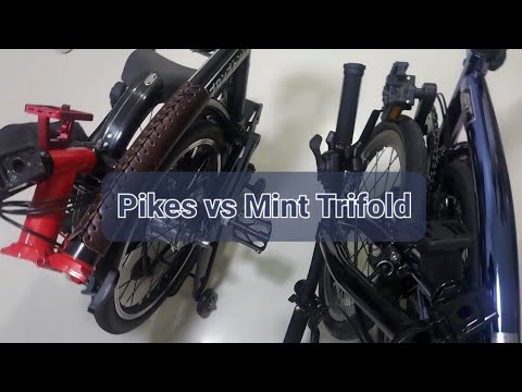 Thumbnail for Mint and Pikes side by side comparison when folded + How to fold and unfold Mint Trifold bicycle