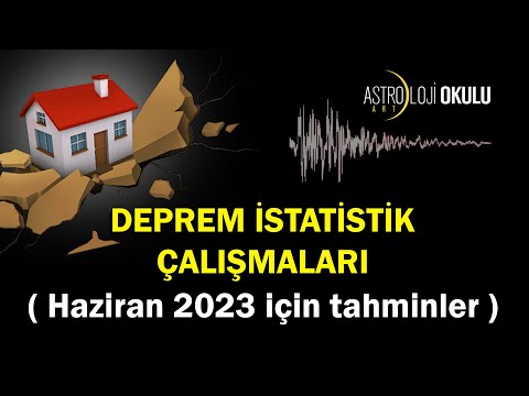DEPREM İSTATİSTİK ÇALIŞMALARI ( Haziran 2023 için tahminler ) ÖNER DÖŞER