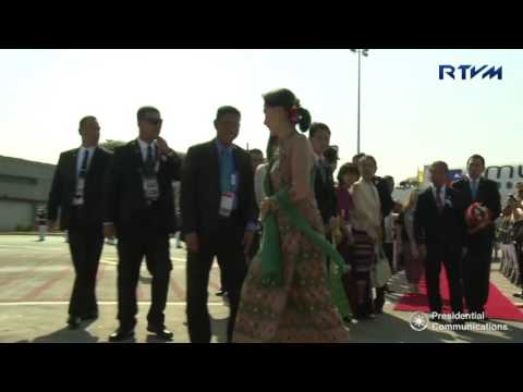 Arrival of Myanmar State Counsellor Aung San Suu Kyi 4/28/2017