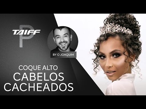 Coque alto cabelos cacheados por O Joaquim | Tutorial