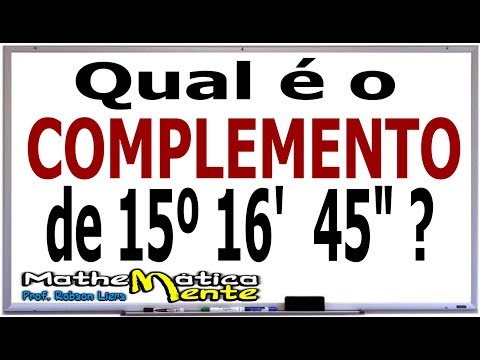 Thumbnail for COMPLEMENTO DE UM ÂNGULO - Exercício 2