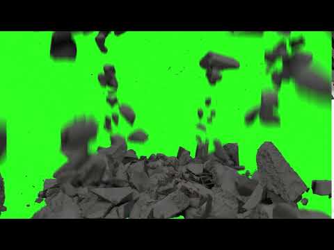 Падающий камень На зелёном фоне [ФУТАЖ #3]