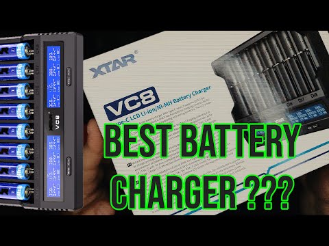 XTAR VC8 Battery charger REVIEW+TEST 18650 lithium-ion batteries