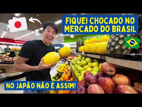 Japonês chocado no supermercado no Brasil