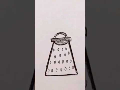 How to draw a grater step by step كيفية رسم مبشرة خطوة بخطوة