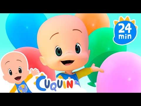 Learn the colors and more with Cuquin and his balloons | Cleo and Cuquin