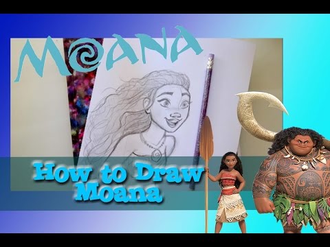 How to Draw MOANA from Disney&apos;s Moana- @dramaticparrot