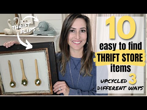 Thumbnail for 10 Easy to Find Thrift Store Items • Upcylced • Home Decor Ideas • DIYs  • Cottage Farmhouse Style