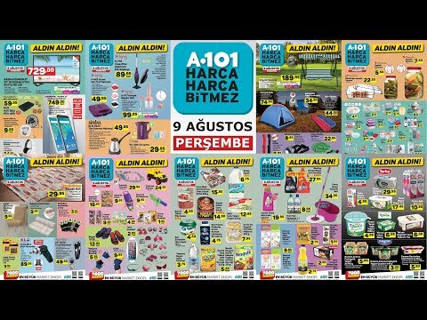 Thumbnail for TÜM KATALOG | A101 9 AĞUSTOS 2018 PERŞEMBE | A101 AKTÜEL ÜRÜNLER | A101 AKTÜEL 9 AĞUSTOS 2018