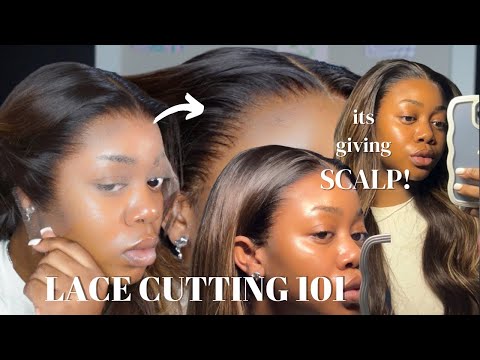 *Detailed* LACE CUTTING TUTORIAL! LEARN HOW TO CUT AROUND YOUR EARS AND HAIRLINE! Ft hair vivi