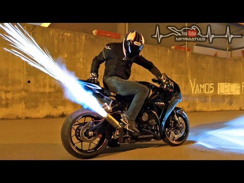 Honda Fireblade | SP Launch control In action | HUGE FLAMES
