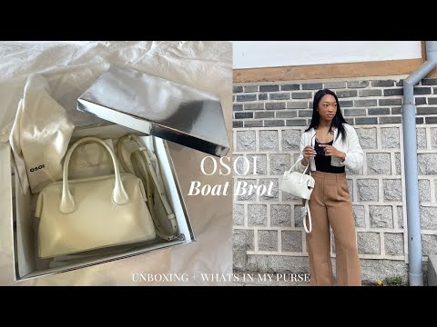 What's In my Purse | Osoi Boat Brot Unboxing + Review 오소이 가방 Korean Brand | Pricing  + Wear & Tear