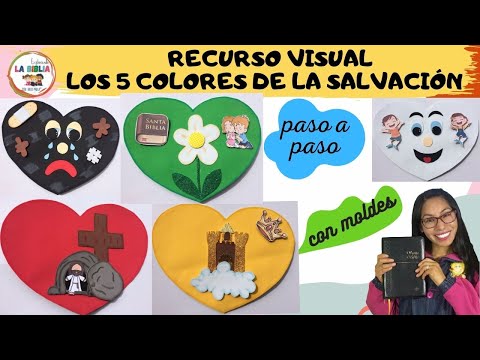 Thumbnail for TUTORIAL LOS 5 COLORES DE LA SALVACIÓN/ PLAN DE SALVACIÓN/Manualidades cristianas/Recurso visual