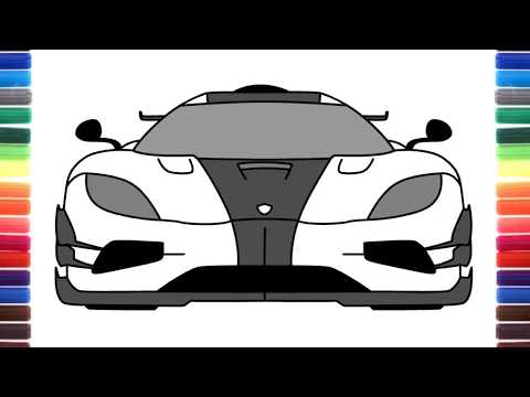 Thumbnail for How to draw a car Koenigsegg One1 front view