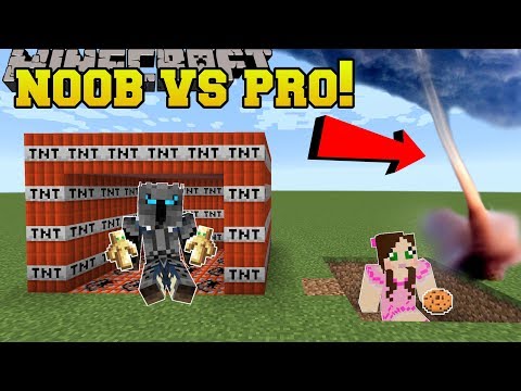 Thumbnail for Minecraft: NOOB VS PRO!!! - ROBLOX DISASTER SURVIVAL! - Mini-Game