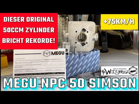 Thumbnail for SIMSON ORIGINAL 50CCM ZYLINDER schafft 75 km/h?! ML-MEGU 50 VORSTELLUNG + PROBEFAHRT GPS