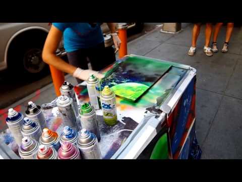 Thumbnail for Alien in NYC first attempts to spray paint in Times Square