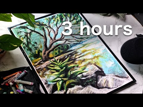 Thumbnail for ASMR 3 Hours of drawing with pastels, triggering sounds (no talking)
