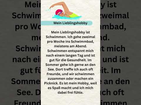 Thumbnail for Mein Lieblingshoby Deutsch lernen für Anfänger Deutsch sprechen und hören a1 a2 b1