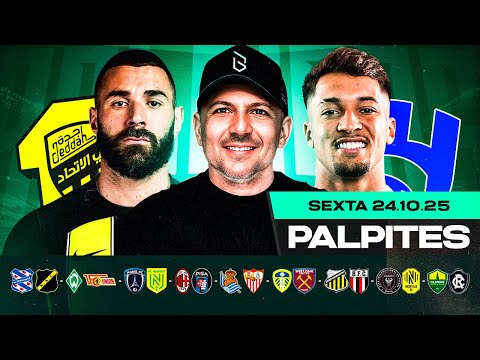 PALPITES DE FUTEBOL PARA 24 10 2025 (SEXTA-FEIRA) | Boleiros Tips