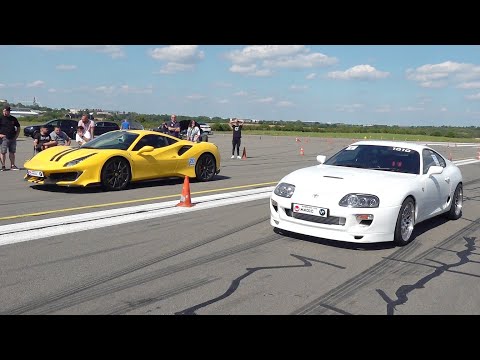 Thumbnail for 1300HP Toyota Supra Turbo vs Ferrari 488 Pista