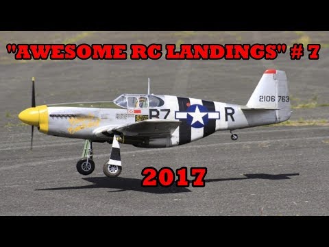 Thumbnail for "AWESOME RC LANDINGS" - WW2 FIGHTERS LANDING COMPILATION # 7 - 2017