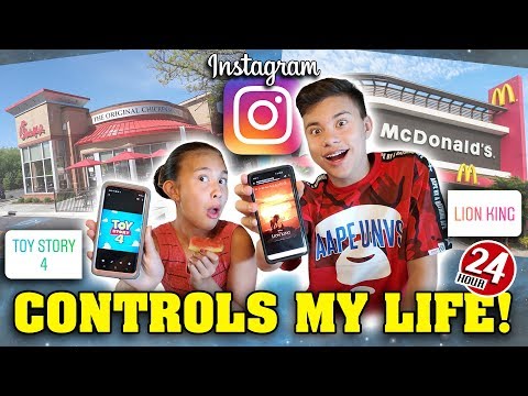 INSTAGRAM CONTROLS MY LIFE FOR A DAY!!! 24 Hour Challenge!