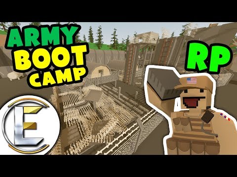 ARMY BOOT CAMP RP | Military Obstacle course and recruit training (Unturned Roleplay)