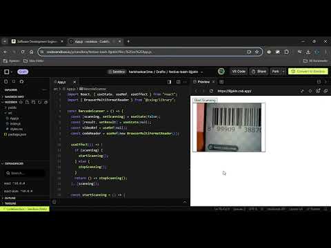 QR Code Scanner implementation in React.js
