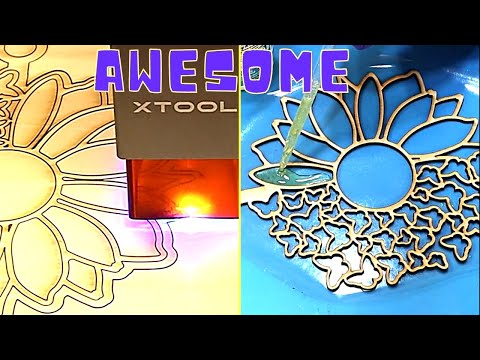 Epoxy Resin Tutorial - How to Fill xTool D1 Laser Cut Pieces with Resin