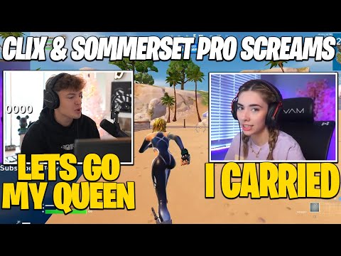 CLIX &amp; SOMMERSET Play PRO SCREAMS Together And Absolutely Dominate | Fortnite