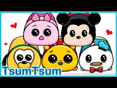 How to Draw Disney Tsum Tsum Cute and Easy step by step