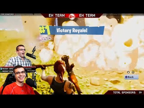 Thumbnail for Nick Eh 30 reacts to his FIRST WIN on Fortnite!