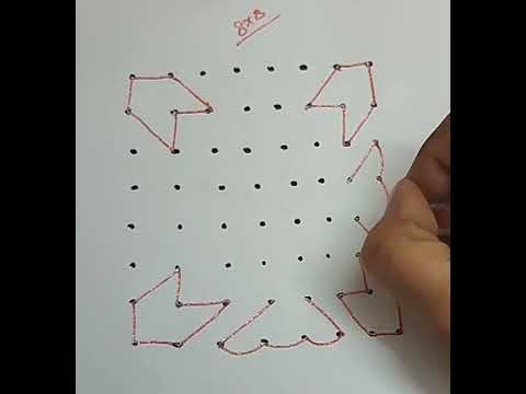 8×8 dot kolam/latest rangoli designs.