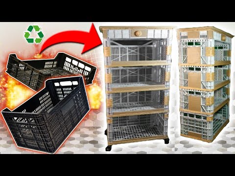 COMO HACER muebles con CAJAS DE FRUTA