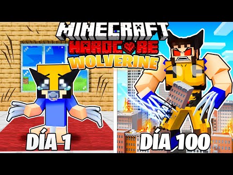 Thumbnail for SOBREVIVÍ 100 DÍAS como WOLVERINE en MINECRAFT HARDCORE!