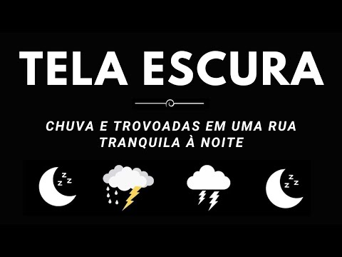 Thumbnail for Barulho de Chuva para Dormir Rápido e Relaxar - Chuva e Trovoadas em uma Rua Tranquila à Noite