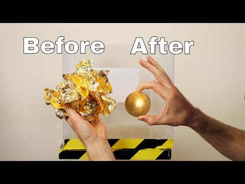Thumbnail for GOLD Mirror-Polished Japanese Foil Ball Challenge in a Vacuum Chamber!
