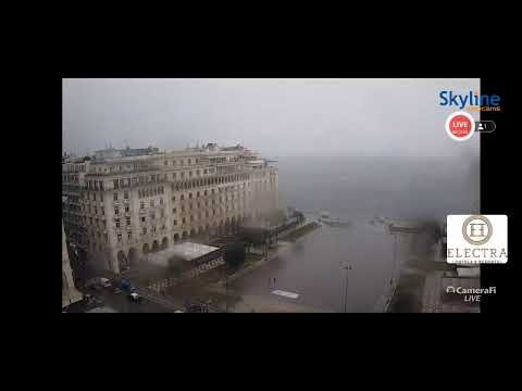 Thumbnail for Βροχές και καταιγίδες στην Θεσσαλονίκη. Δείτε live 4-3-23.