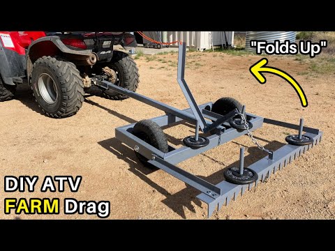 How to Make an ATV Drag / Harrow for Farm &amp; Ranch (Gannon box, Scraper, Arena drag)
