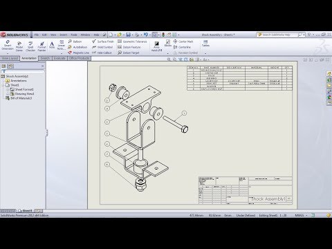 SolidWorks Exploded View Drawing Tutorial | SolidWorks Bill of Materials Tutorial | Balloon Drawing